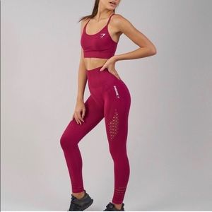 Red Gymshark Energy Seemless Set